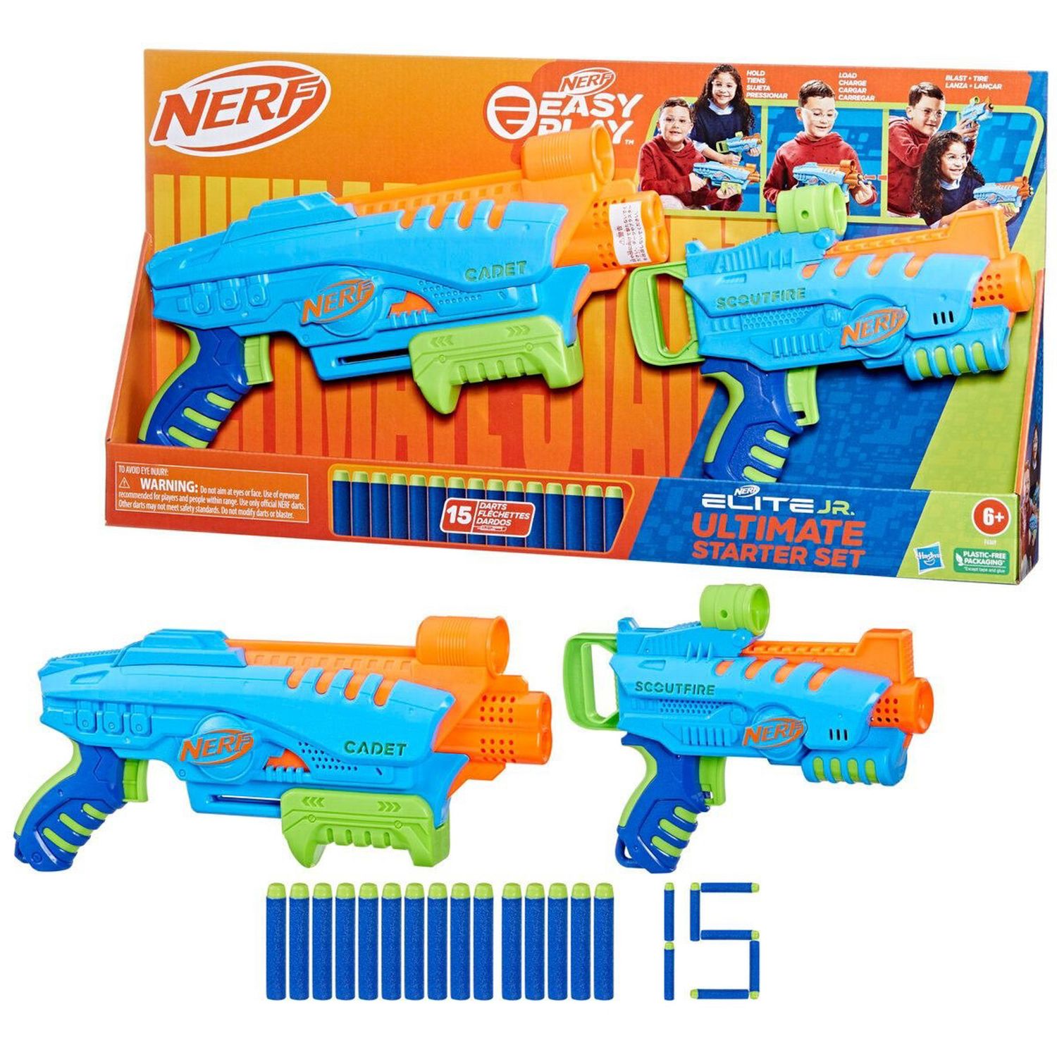 SET DE PISTOLAS NERF ELITE JUNIOR ULTIMATE STARTER DARDOS