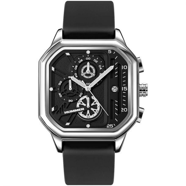 RELOJ MASCULINO ANALOGICO HUMMER WH2-224243 GOMA NEGRO