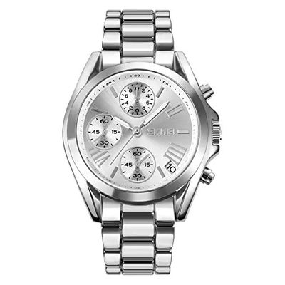 RELOJ UNISEX ANALOGICO SKMEI 1897 SI PLATEADO