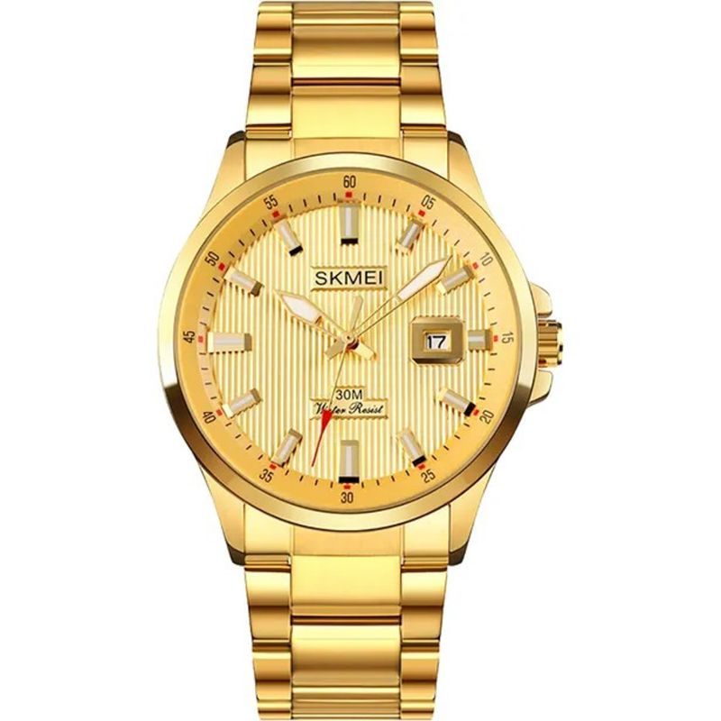 RELOJ MASCULINO ANALOGICO SKMEI 1654 GD DORADO
