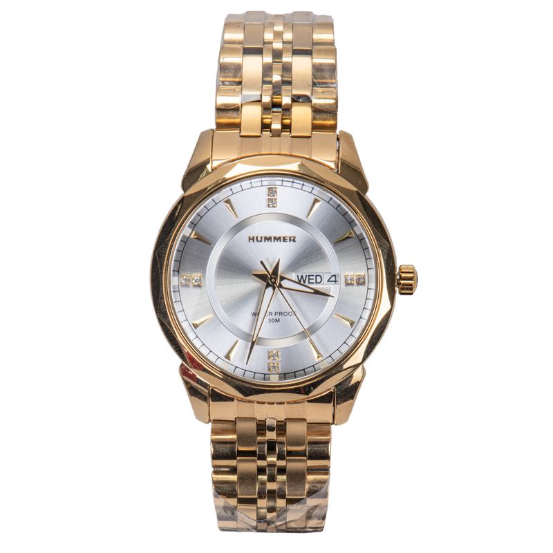 RELOJ MASCULINO ANALOGICO HUMMER WH2-224197 METAL DORADO