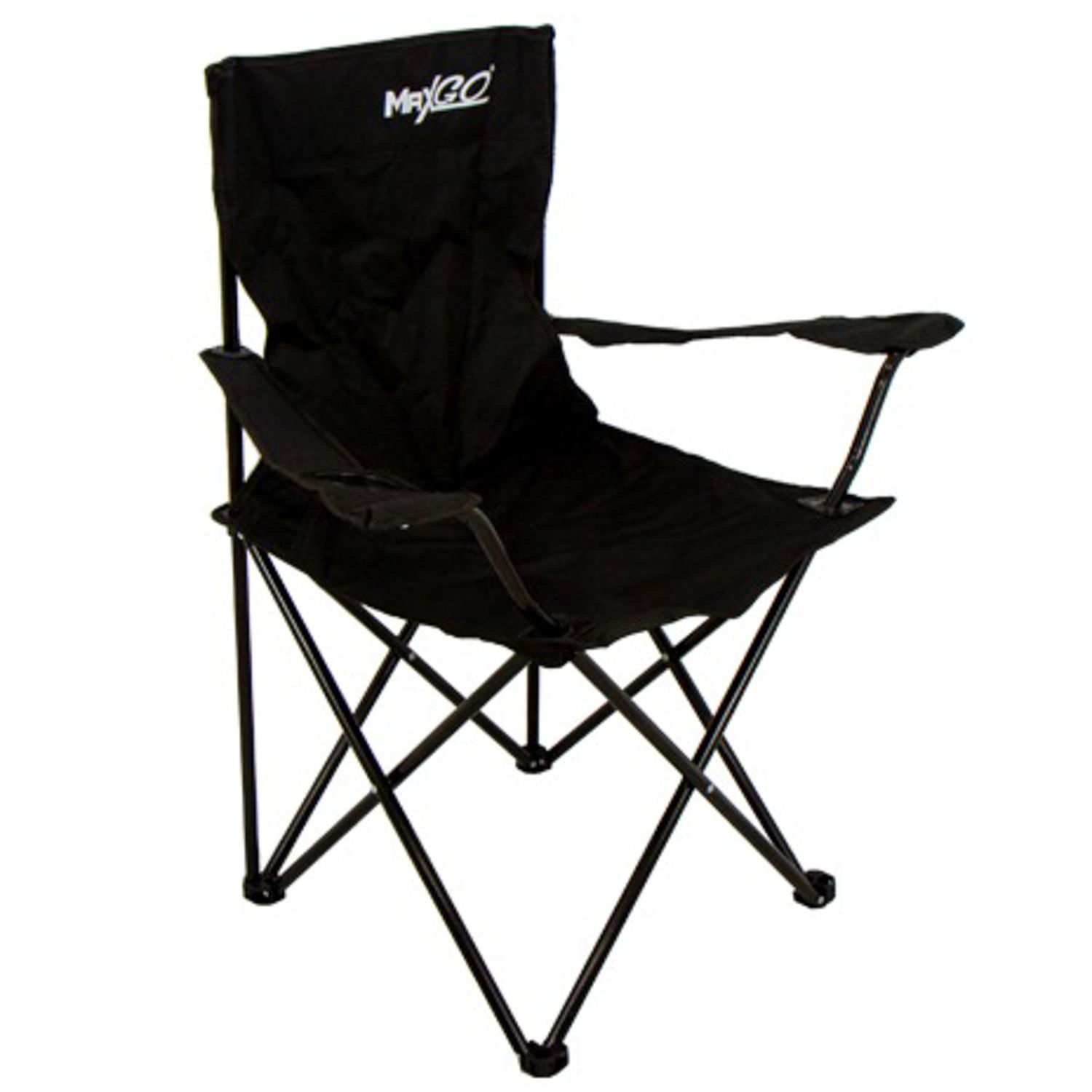 SILLA PLEGABLE MAXGO CON PORTA LATA NEGRO