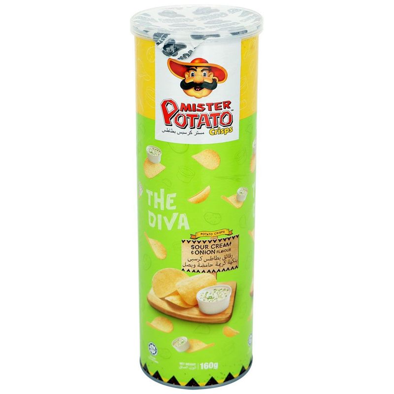 PAPAS MISTER POTATO SOUR CREMA VERDE 160G