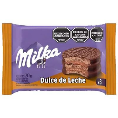 ALFAJOR MILKA TRIPLE DULCE DE LECHE 70G