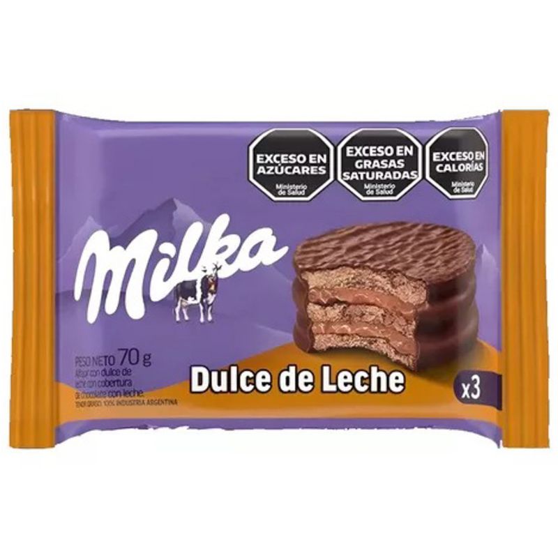 ALFAJOR MILKA TRIPLE DULCE DE LECHE 70G