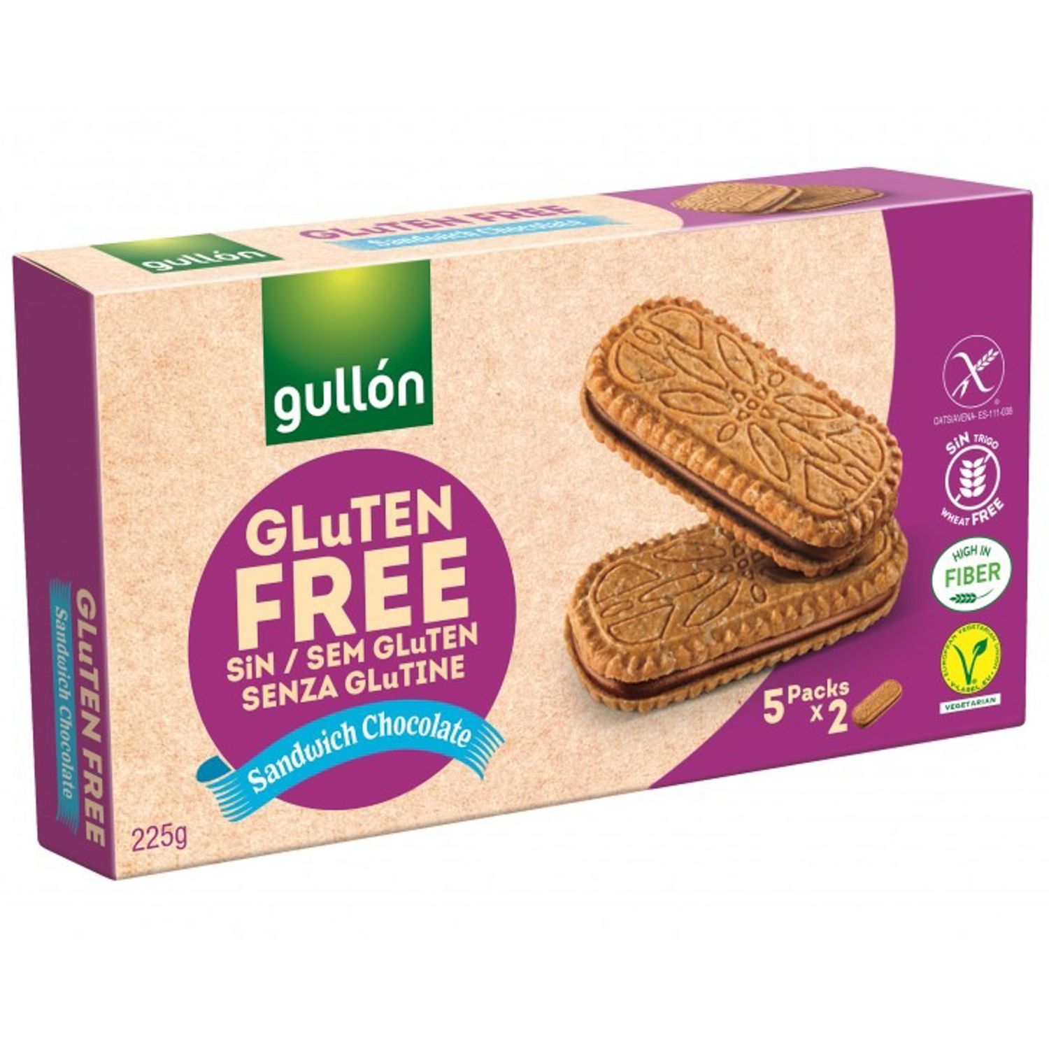 GALLETITAS SANDWICH CHOCOLATE SIN GLUTEN 225GR