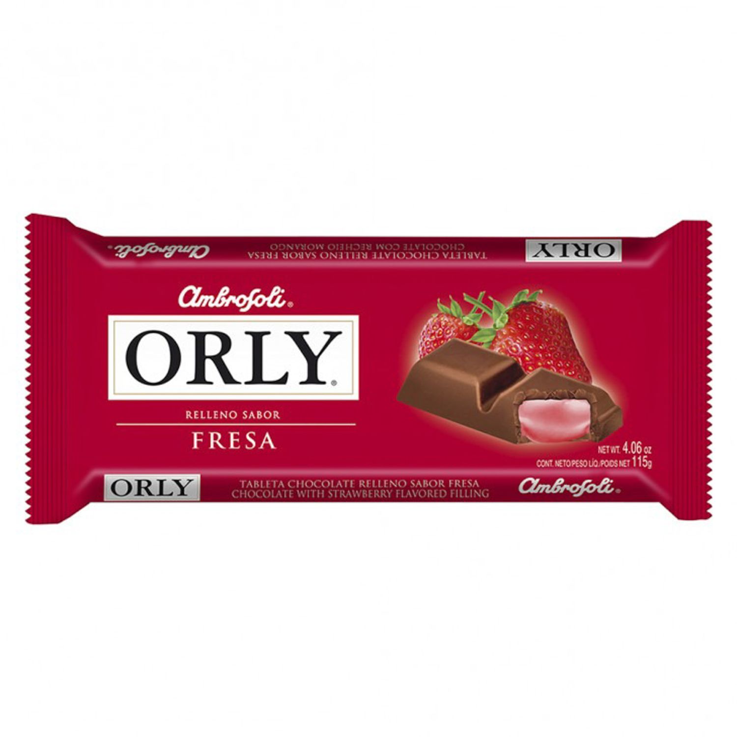 CHOCOLATE AMBROSOLI ORLY FRUTILLA 115G