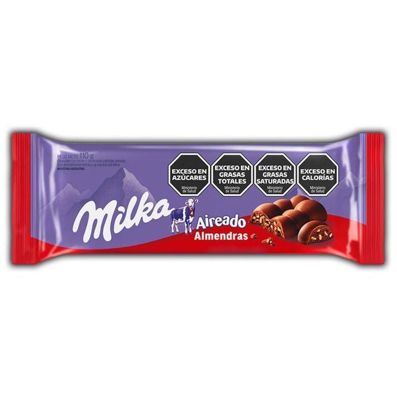 CHOCOLATE MILKA LEGER B ALMENDRAS 110G