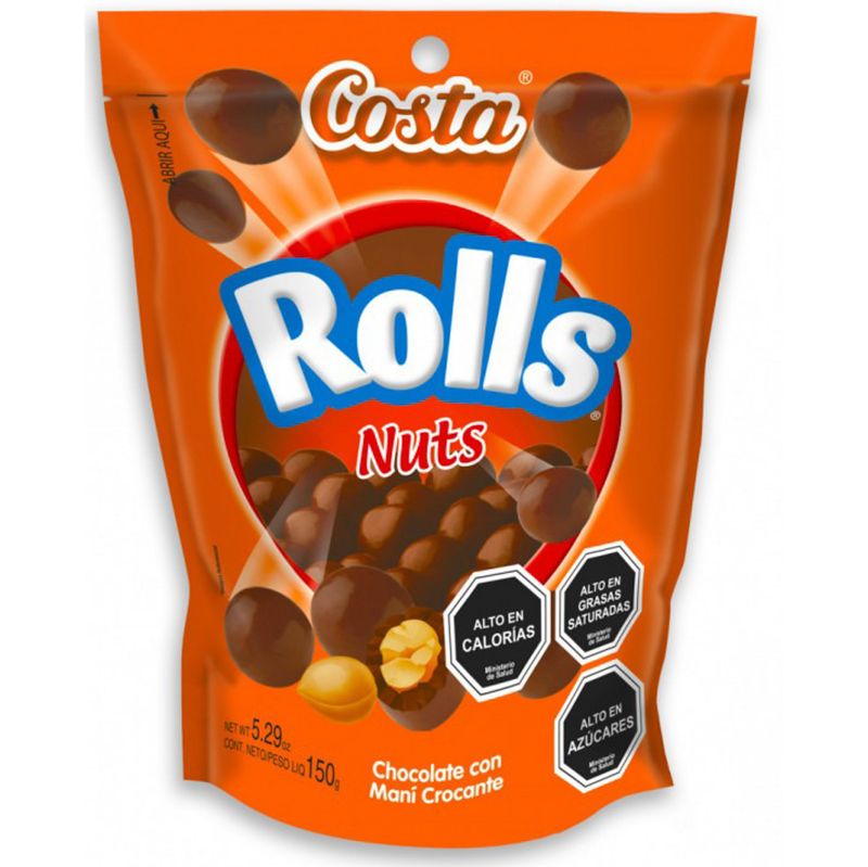 CHOCOLATE COSTA ROLLS NUTS 150G
