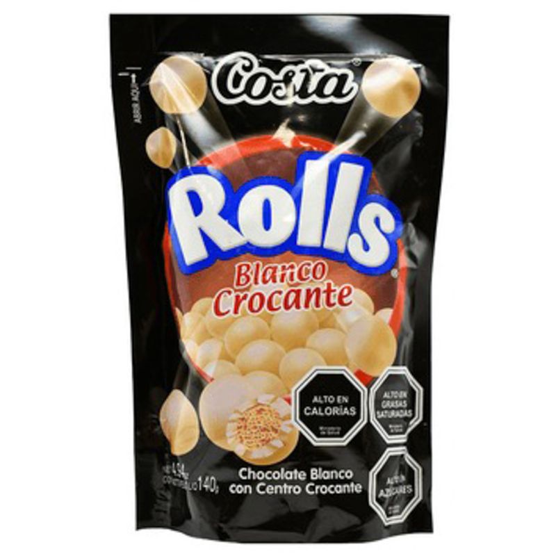 CHOCOLATE COSTA ROLLS BLANCO CROCANTE 140G