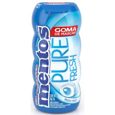 GOMA DE MASCAR MENTOS PURE FRESH MINT SIN AZUCARES 30GR