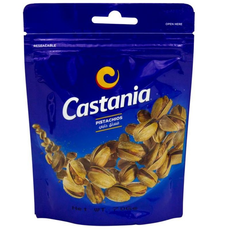 SNACKS CASTANIA PISTACHIOS-70GR