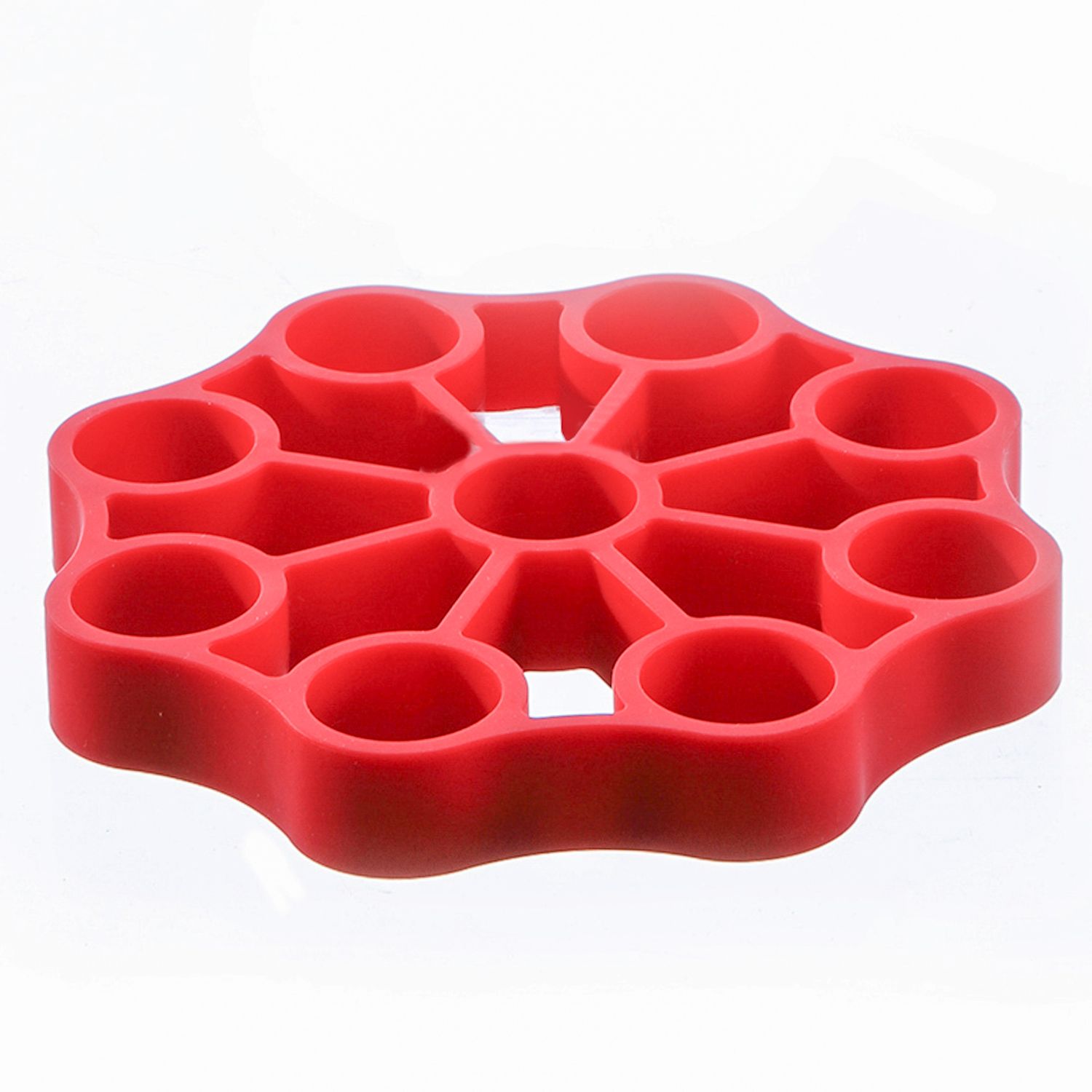 PORTA OLLA/HUEVO DE SILICONA ROJO
