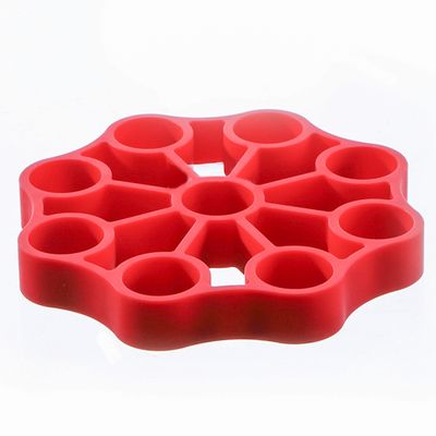 PORTA OLLA/HUEVO DE SILICONA ROJO