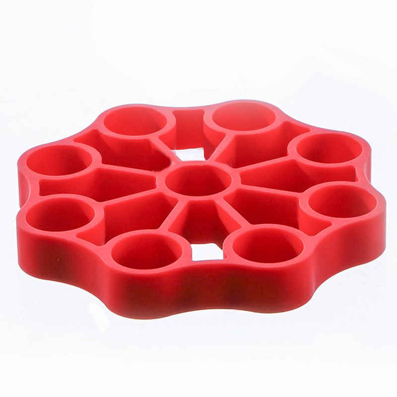 PORTA OLLA/HUEVO DE SILICONA ROJO