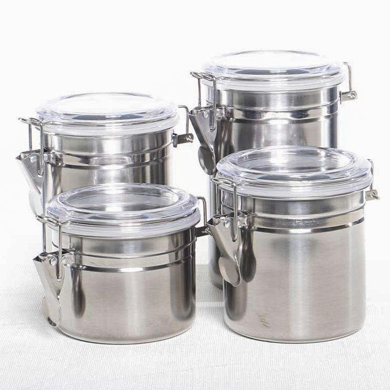 JUEGO DE POTES ACERO INOXIDABLE 4PZS
