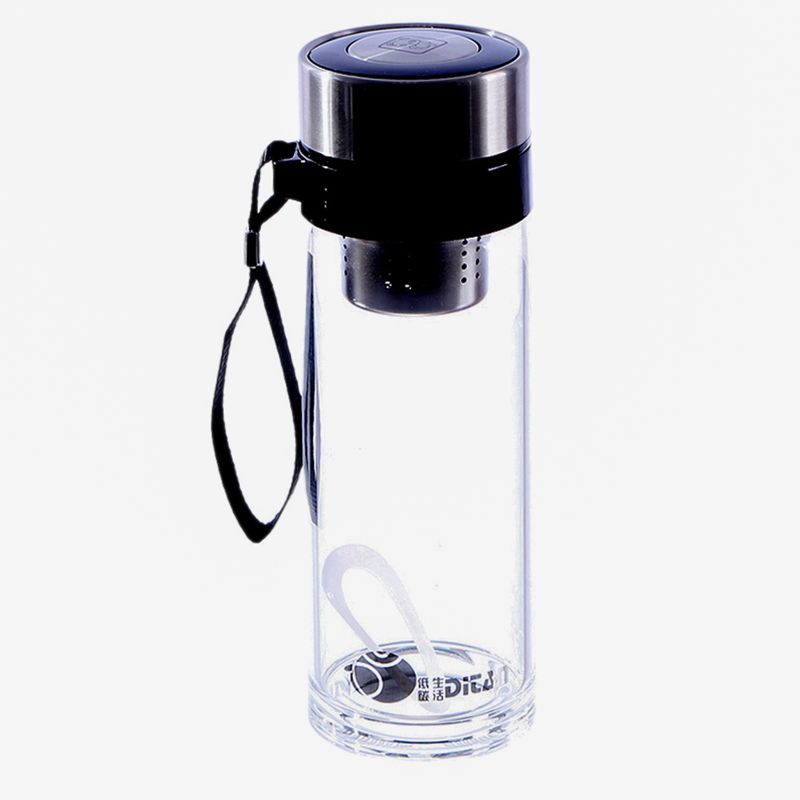 BOTELLA DE VIDRIO CON INFUSOR PARA TE 400ML 
