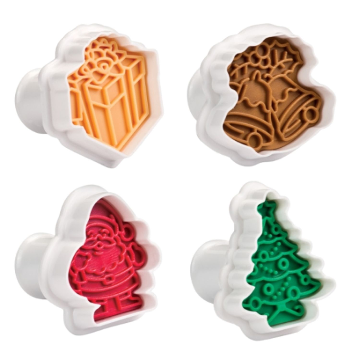 CORTADOR DE MASA CON SELLO TESCOMA 4PZS NAVIDAD DELICIA