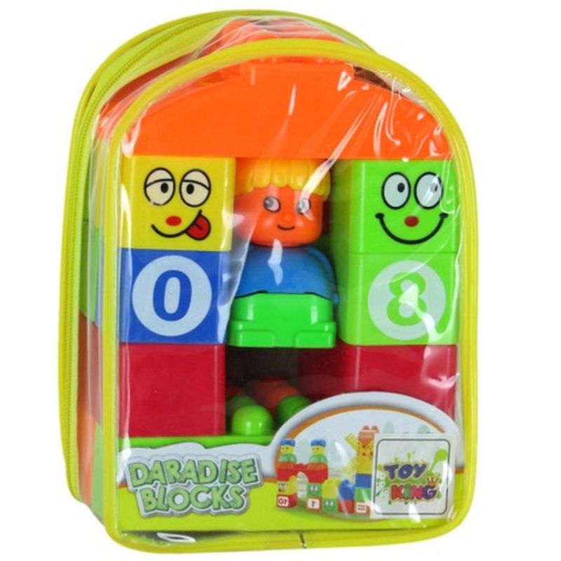 BLOQUES TOY TOWN MOCHILA CON 15 BLOQUES PUZZLE