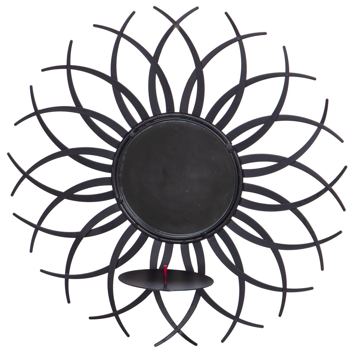SOPORTE DE VELA DE PARED CON ESPEJO 31CM