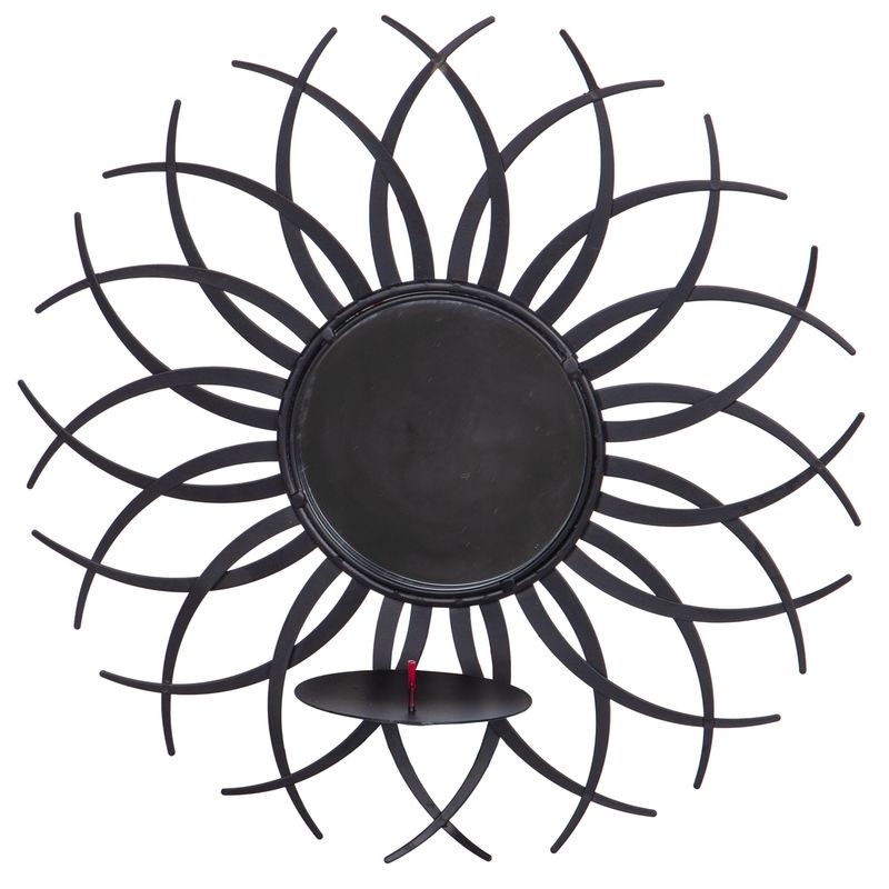 SOPORTE DE VELA DE PARED CON ESPEJO 31CM