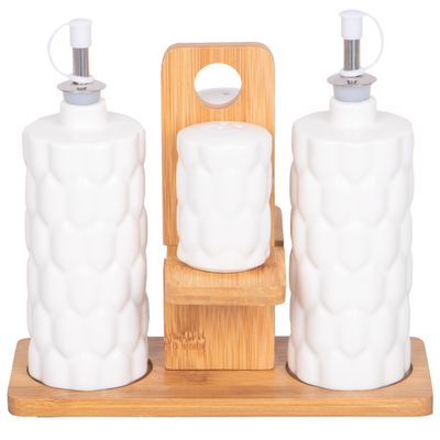 CONDIMENTERO CERAMICA SET 5 PIEZAS