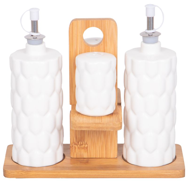 CONDIMENTERO CERAMICA SET 5 PIEZAS