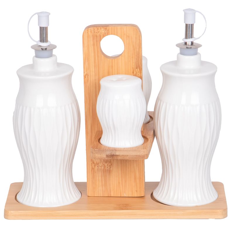 CONDIMENTERO CERAMICA SET 5 PIEZAS 