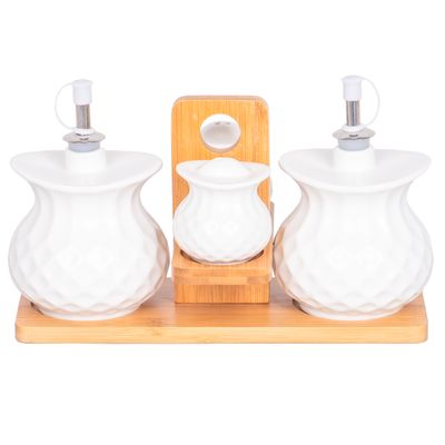 CONDIMENTERO CERAMICA SET 5 PIEZAS