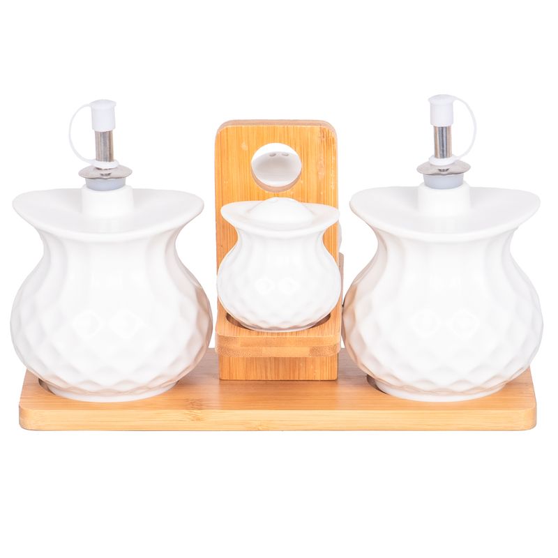 CONDIMENTERO CERAMICA SET 5 PIEZAS