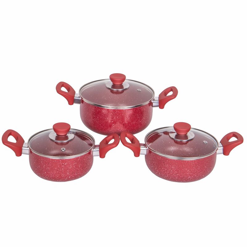 JUEGO DE OLLAS COSMOS 6 PIEZAS 3 COLORES