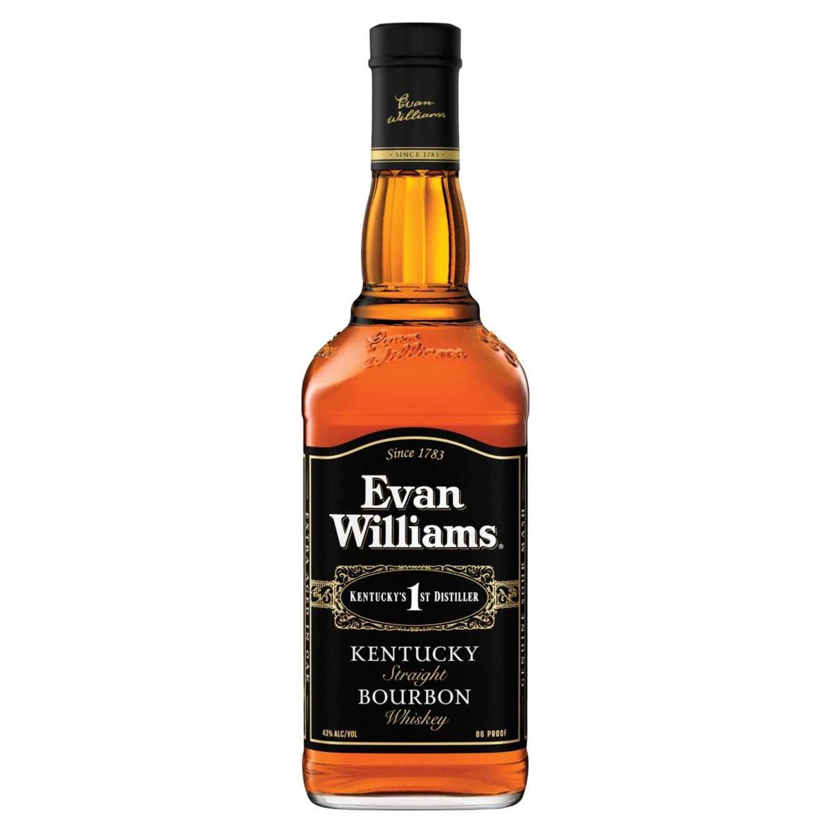 WHISKY EVAN WILLIAMS KENTUCKY STRAIGHT BOURBON BLACK 1L