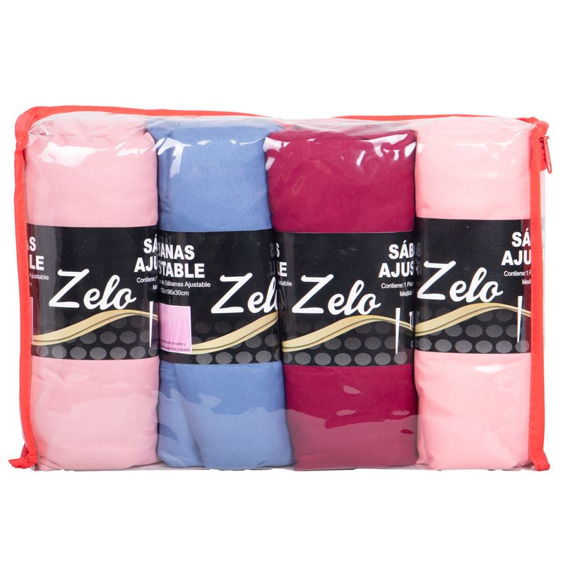 SABANA ZELO AJUSTABLE 4 PIEZAS TWIN 102X196X30CM