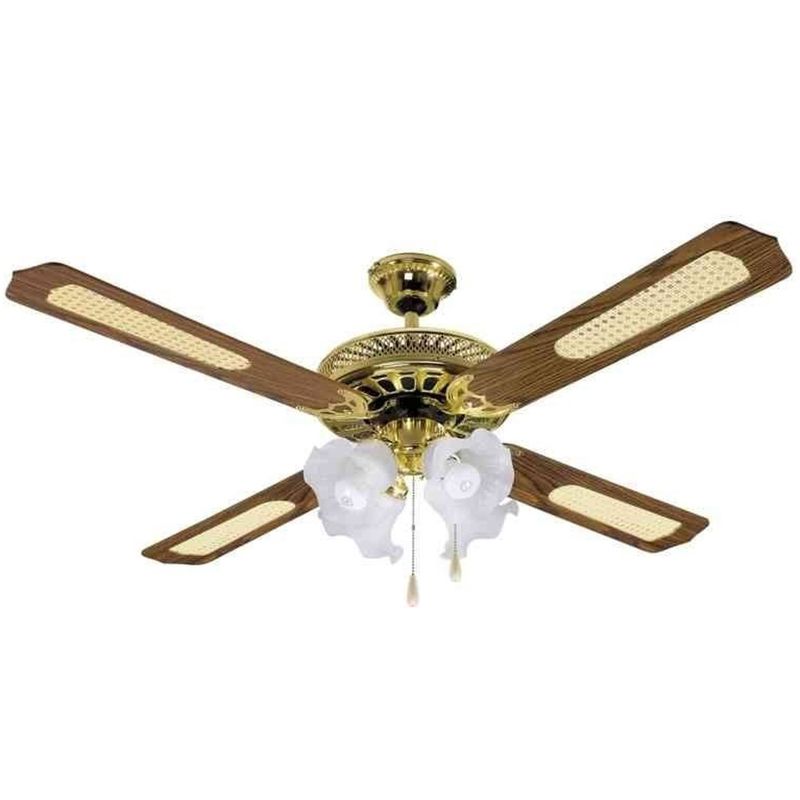 VENTILADOR DE TECHO NESCO NS-154R CON LUZ Y CONTROL 60W 220V