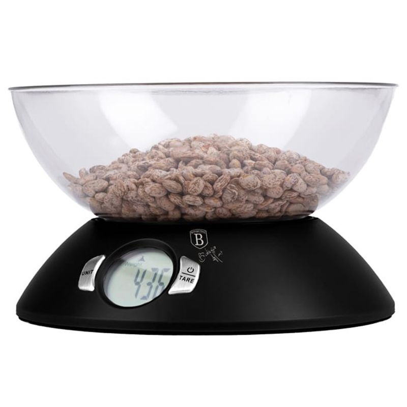 BALANZA DE COCINA BERLINGER HAUS CON BOWL NEGRO 5KG