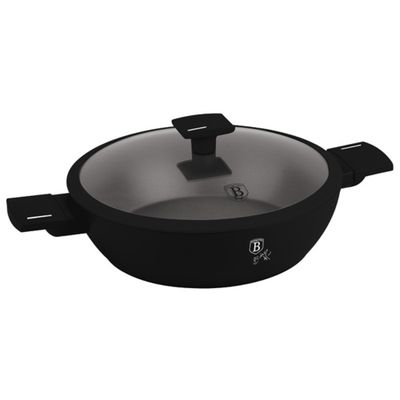 CACEROLA BERLINGER HAUS ANTIADHERENTE CON TAPA NEGRO 28CM