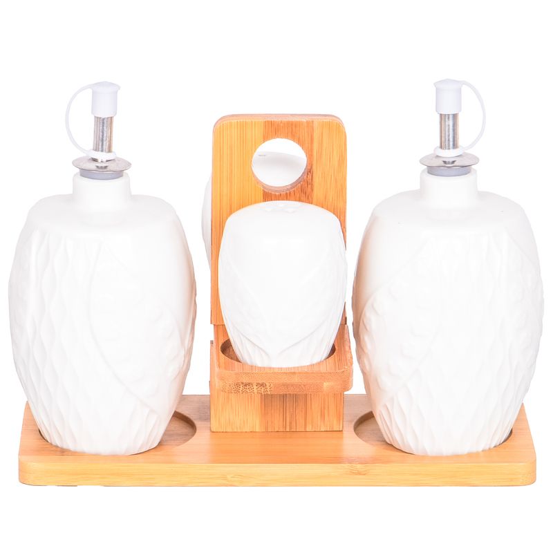 CONDIMENTERO CERAMICA SET 5 PIEZAS