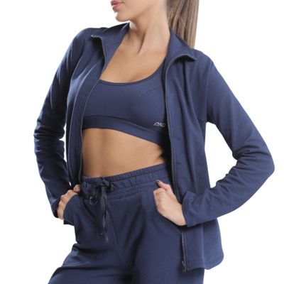CAMPERA RND MOLETON 42495 AZUL MARINO -M