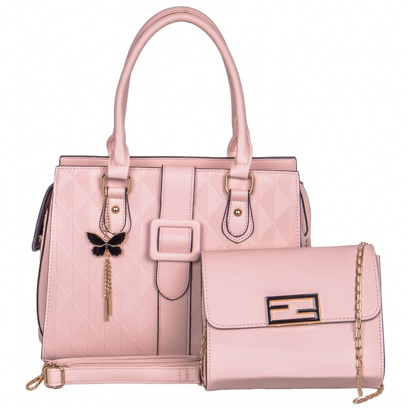 JUEGO DE CARTERA KUANKUANXIU ROSA 2 PIEZAS CON CORREA
