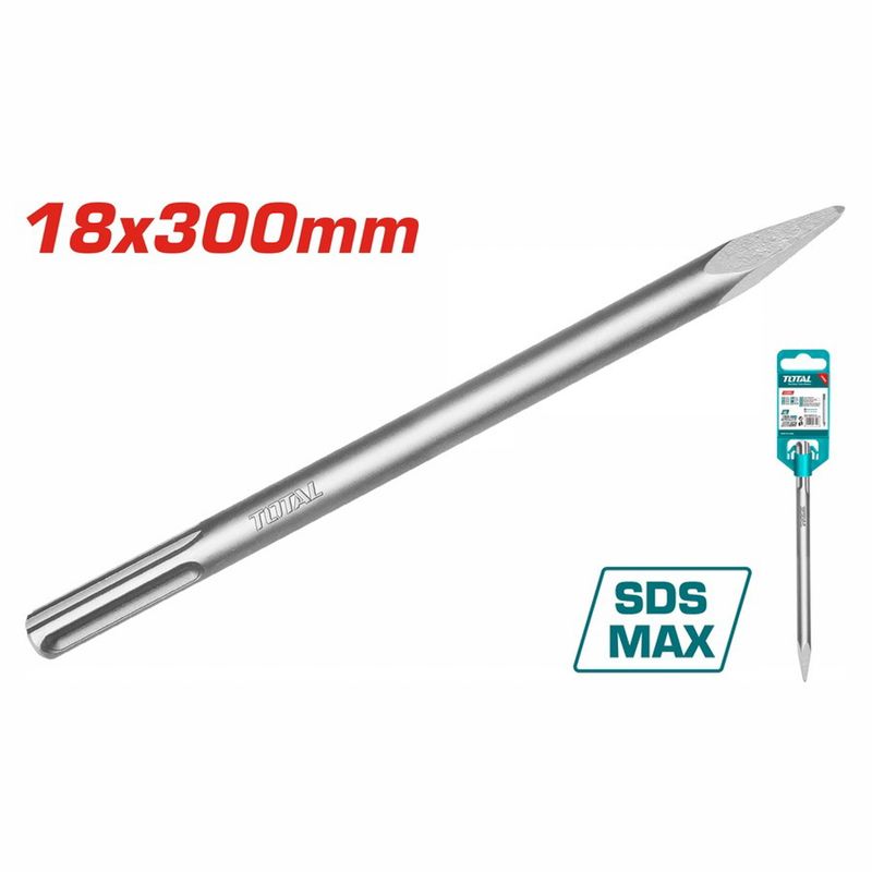 CINCEL DE PUNTA SDS MAX TOTAL TAC1521181 18X300MM