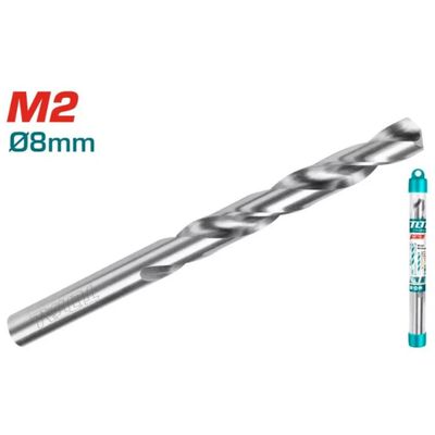 BROCA PARA METAL M2 HSS TOTAL TAC110801 8X75MM