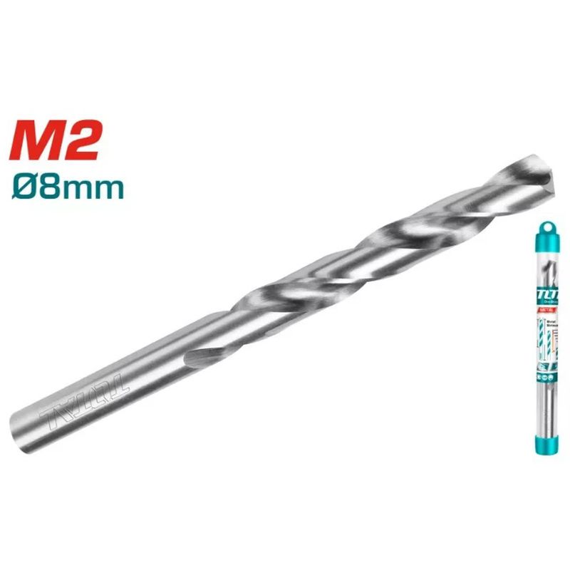 BROCA PARA METAL M2 HSS TOTAL TAC110801 8X75MM