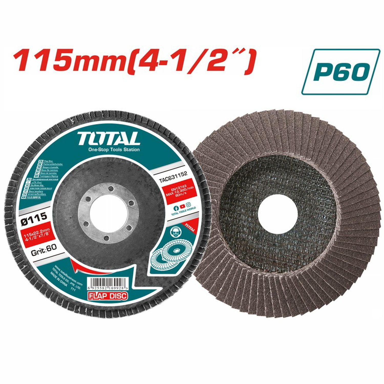 DISCO PARA METAL TOTAL TAC631152 115MM 4-1/2&quot;