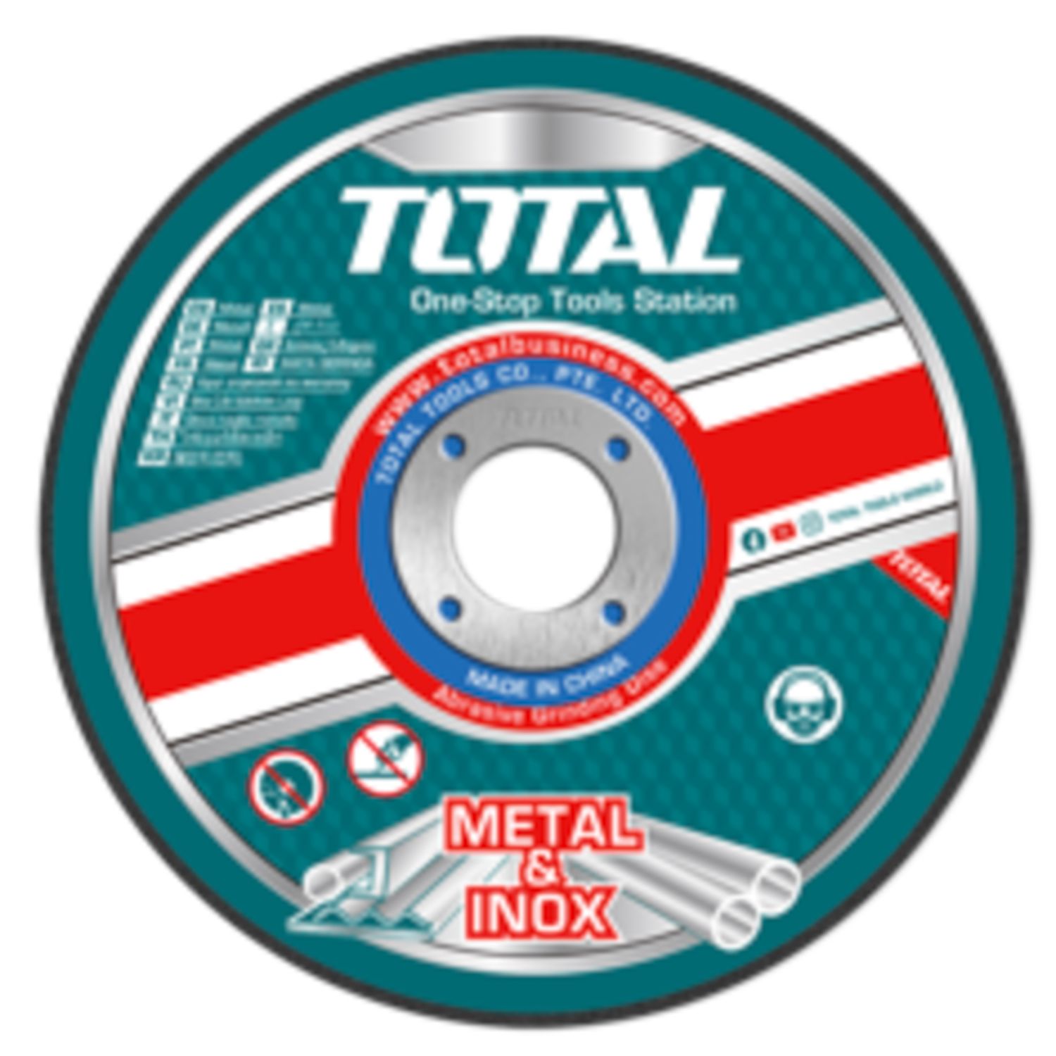 DISCO DE CORTE TOTAL PARA METAL ABRASIVO 230MM 9&quot;X5-64&quot;X7-8&quot;