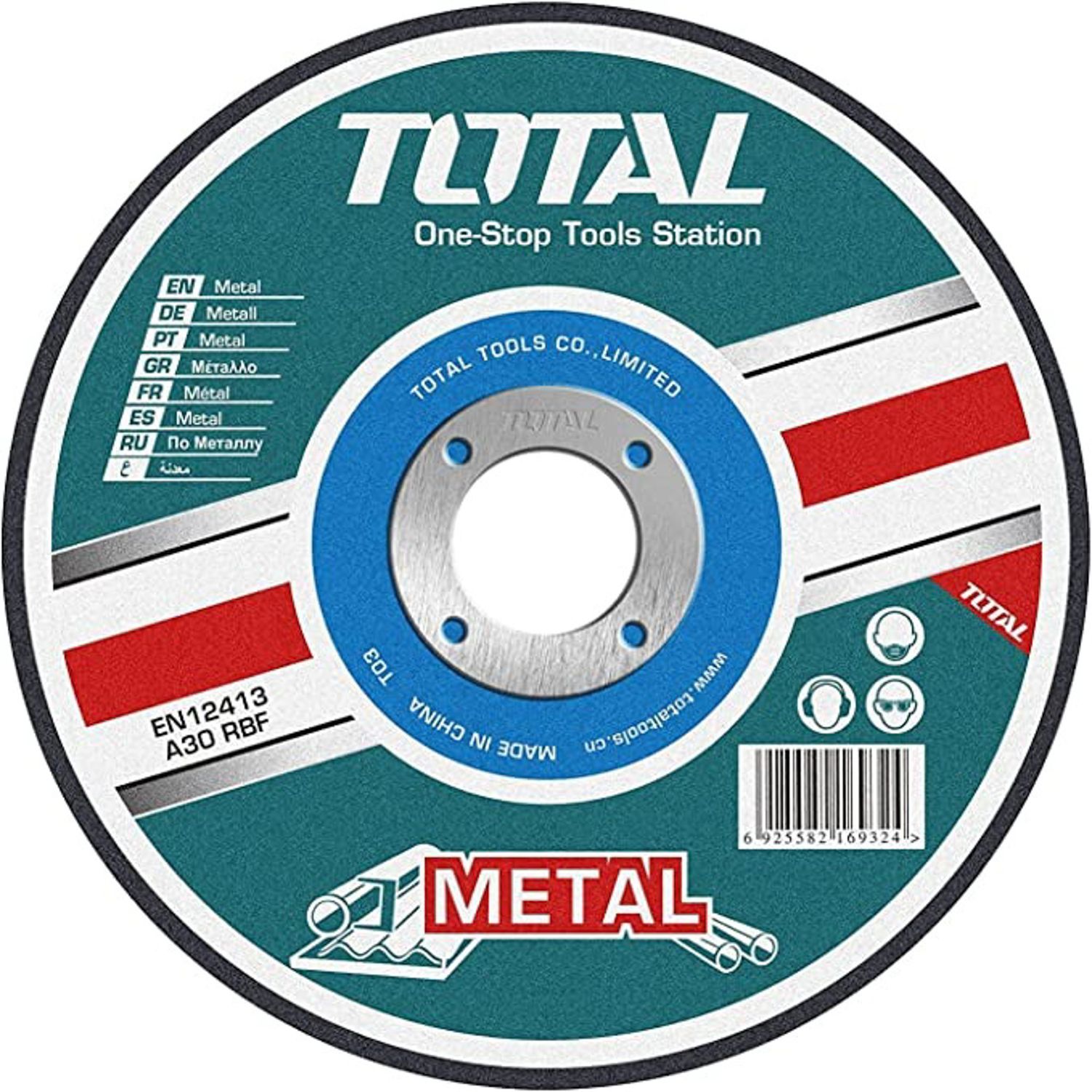 DISCO DE CORTE PARA METAL TOTAL TAC2232301 9&quot;X1-4&quot;X7-8&quot;