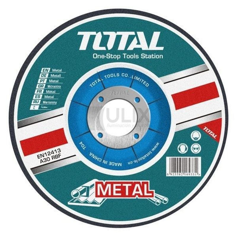 DISCO DE CORTE TOTAL PARA METAL ABRASIVO 180X3.0X22.2MM