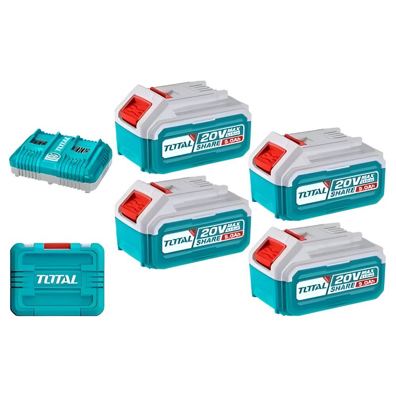 KIT DE BATERIA TOTAL TFBCLI20245 4 BATERIAS - 1 CARGADOR