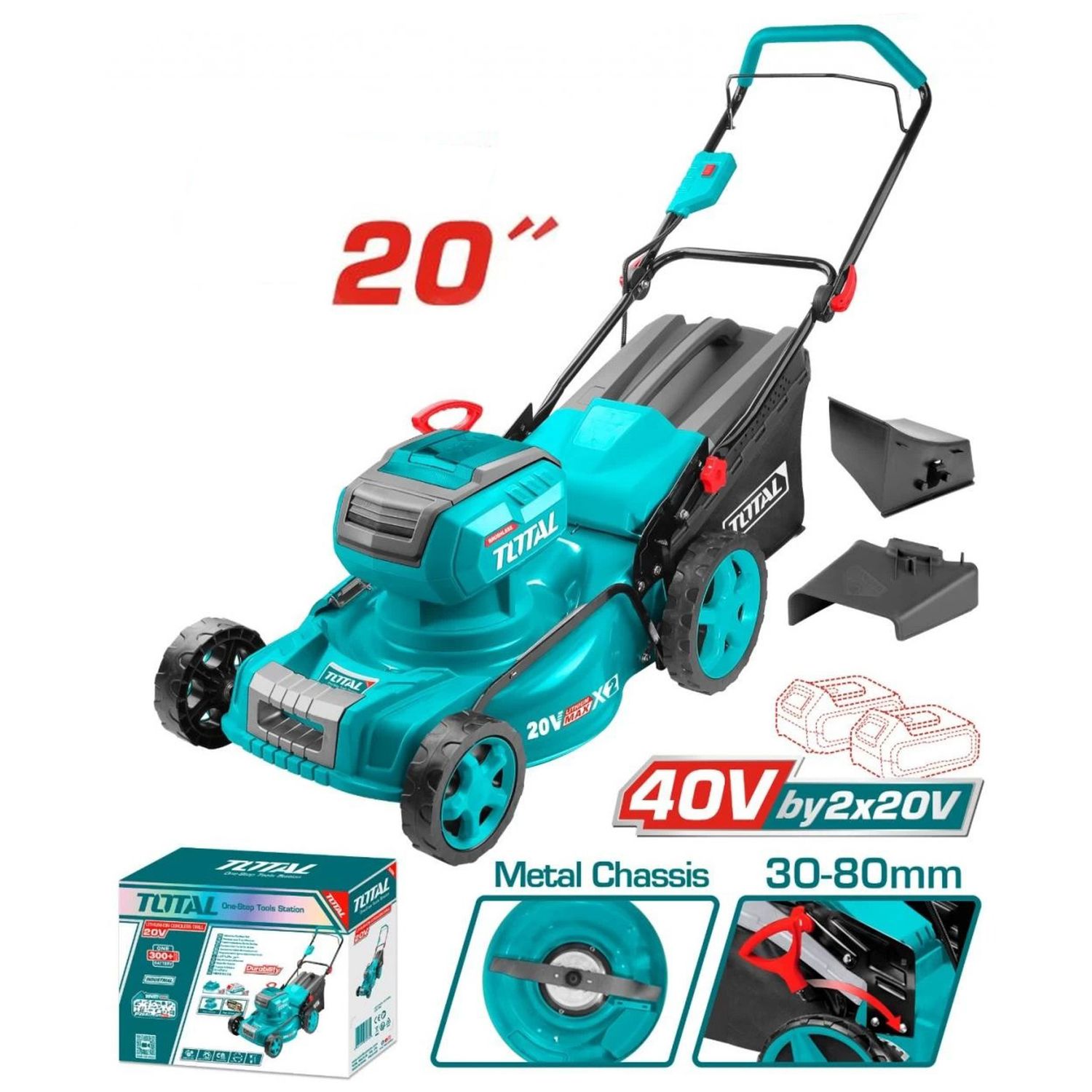 CORTA CÉSPED TOTAL TLMLI4020 40V MOTOR SIN ESCOBILLA 2800RPM
