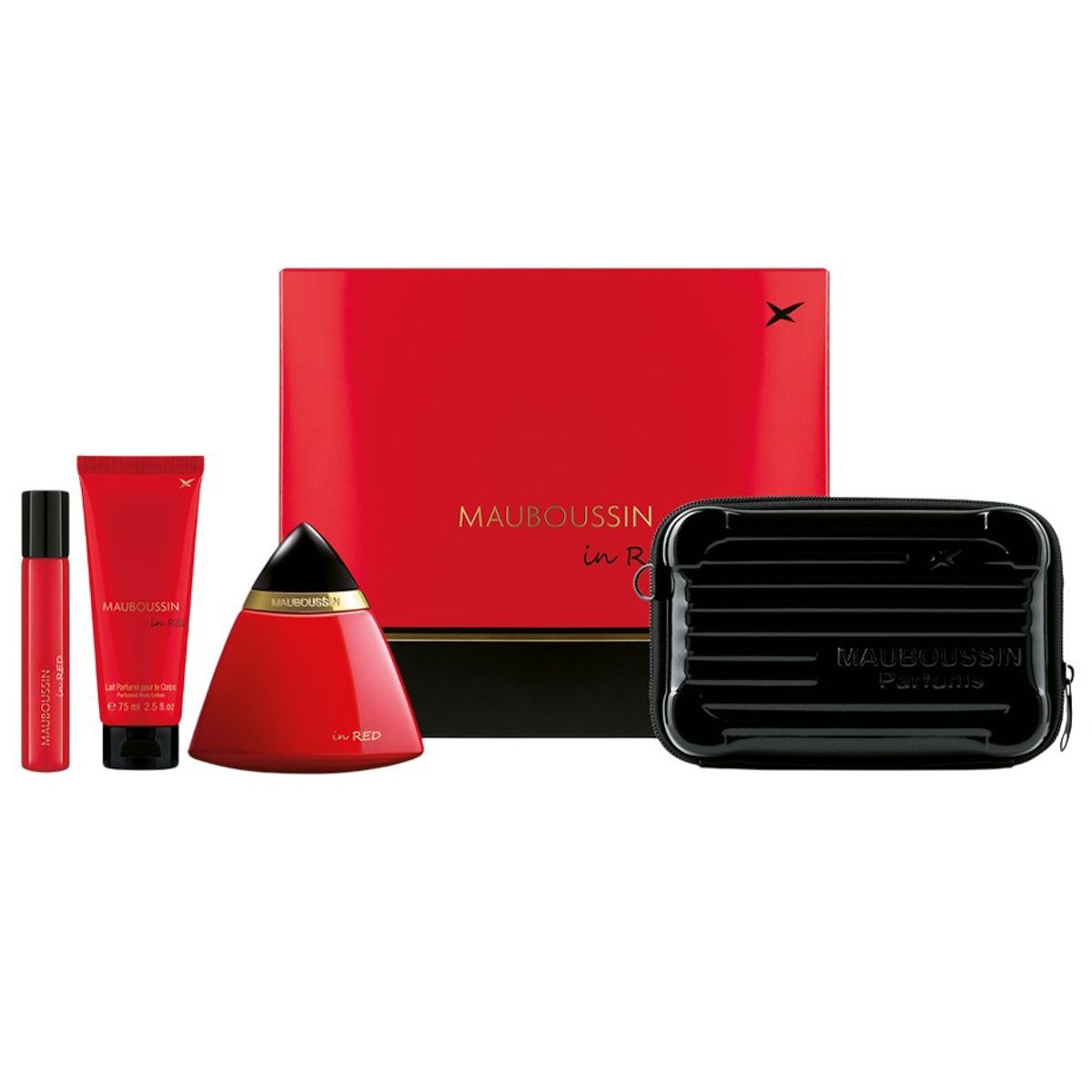 KIT DE PERFUME FEMENINO MAUBOUSSIN IN RED EDP 100ML 20ML