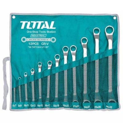 JUEGO DE LLAVES DE ESTRELLA ACODADA TOTAL THT1024121 12PC